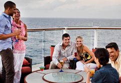 Group Enjoying Drinks on a Celebrity Cruise