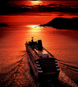 Cruise Ship at Sunset